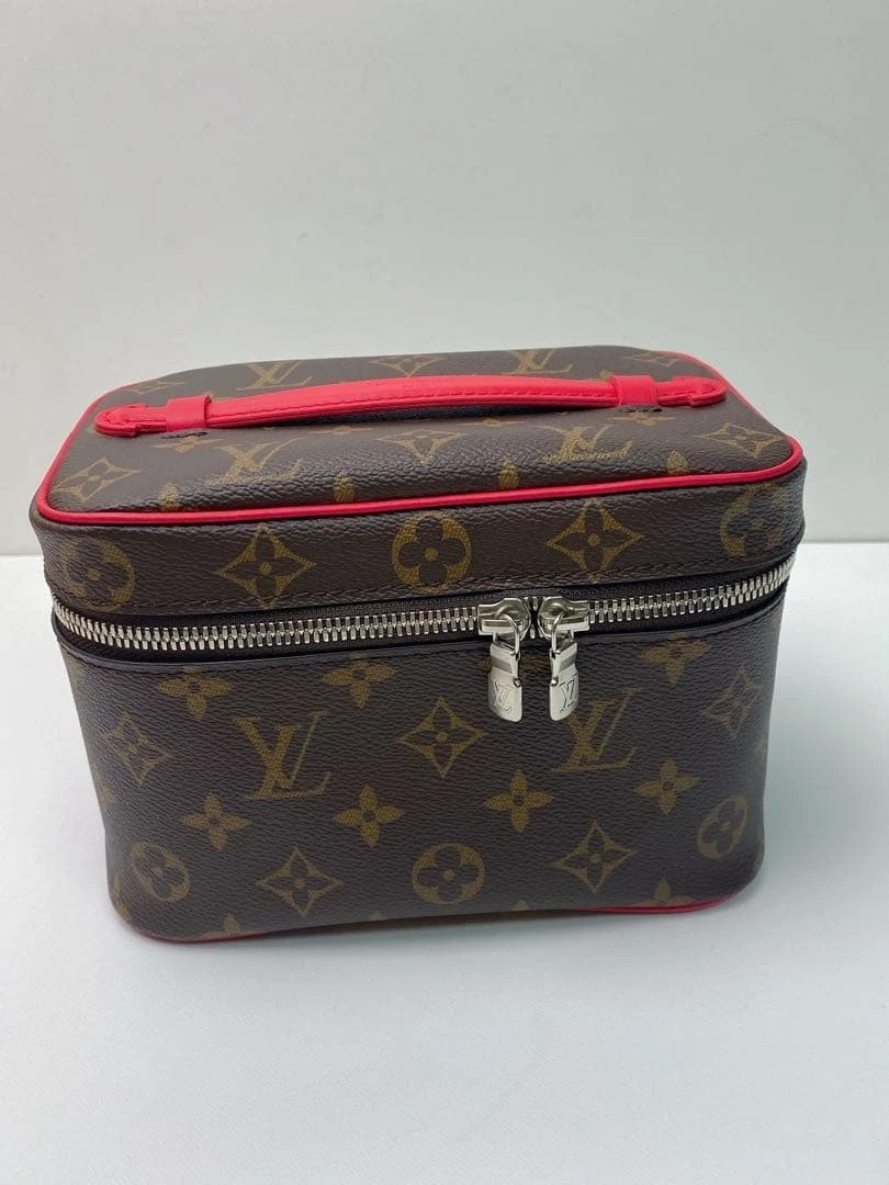 Auth Louis Vuitton Nice Mini Monogram Macassar Vanity Case M46760 Cosmetic Bag