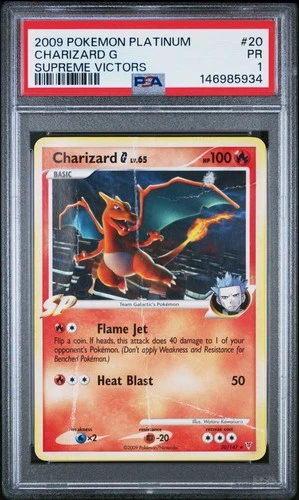 2009 POKEMON PLATINUM SUPREME VICTORS #20 CHARIZARD G PSA 1
