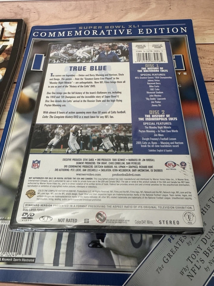 Indianapolis Colts Super Bowl Program, DVD Lot, Sports Illustrated Commemorative - Image 4 of 4