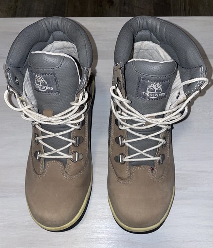 Timberland 6 Inch Premium Waterproof Boots Size 4.5Y GRADE-SCHOOL Wheat/gray - Picture 2 of 6
