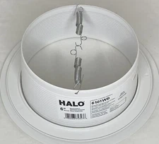 Halo 6101WB 6" Straight Metal Baffle Recessed Trim White