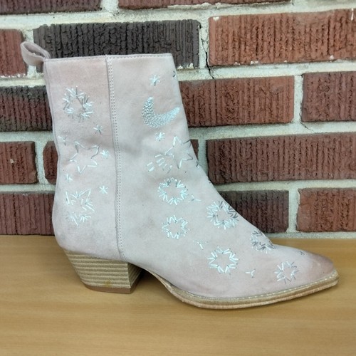 Stivali western nuovi con etichette Free People Bowers in pelle ricamati con blush 7,5 prezzo al dettaglio: $198 - Foto 8 di 15