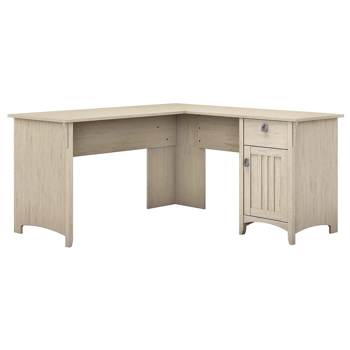 Bush furniture salinas mission desk sales and hutch in antique white