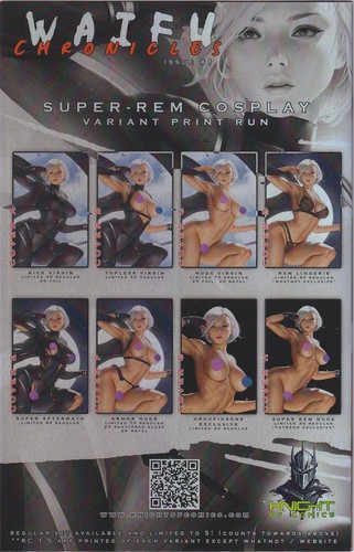 Waifu Chronicles #1 (2024) - Super Rem Cosplay Desnudo "C" Variante Cromo - Casi Nuevo+ - Imagen 2 de 2