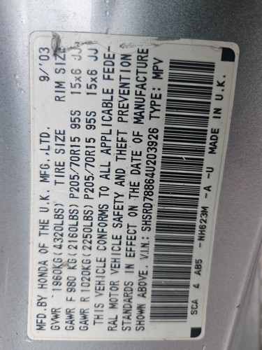 2004 Honda CR-V heater a/c climate control unit *two clips broken* - Picture 15 of 17