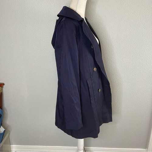 Gal Meets Glam Navy Blue Hooded Coat XXS - Picture 2 of 5