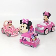 Disney Minnie Mouse Car Lote de 4 Push n Go, Pull Back, Oball, Daisy Bowtique Van