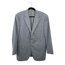 Canali 1934 Berlins Men's Lined Suit Jacket Blazer Houndstooth Gray 44R
