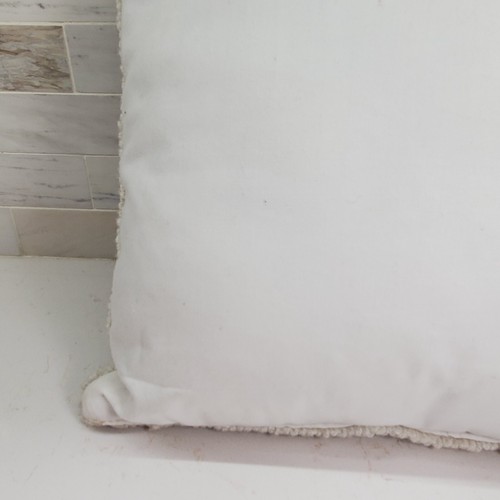 Red White & Blue Wool Tufted Square 15x15" Pillow Home Sweet Home - Picture 21 of 24