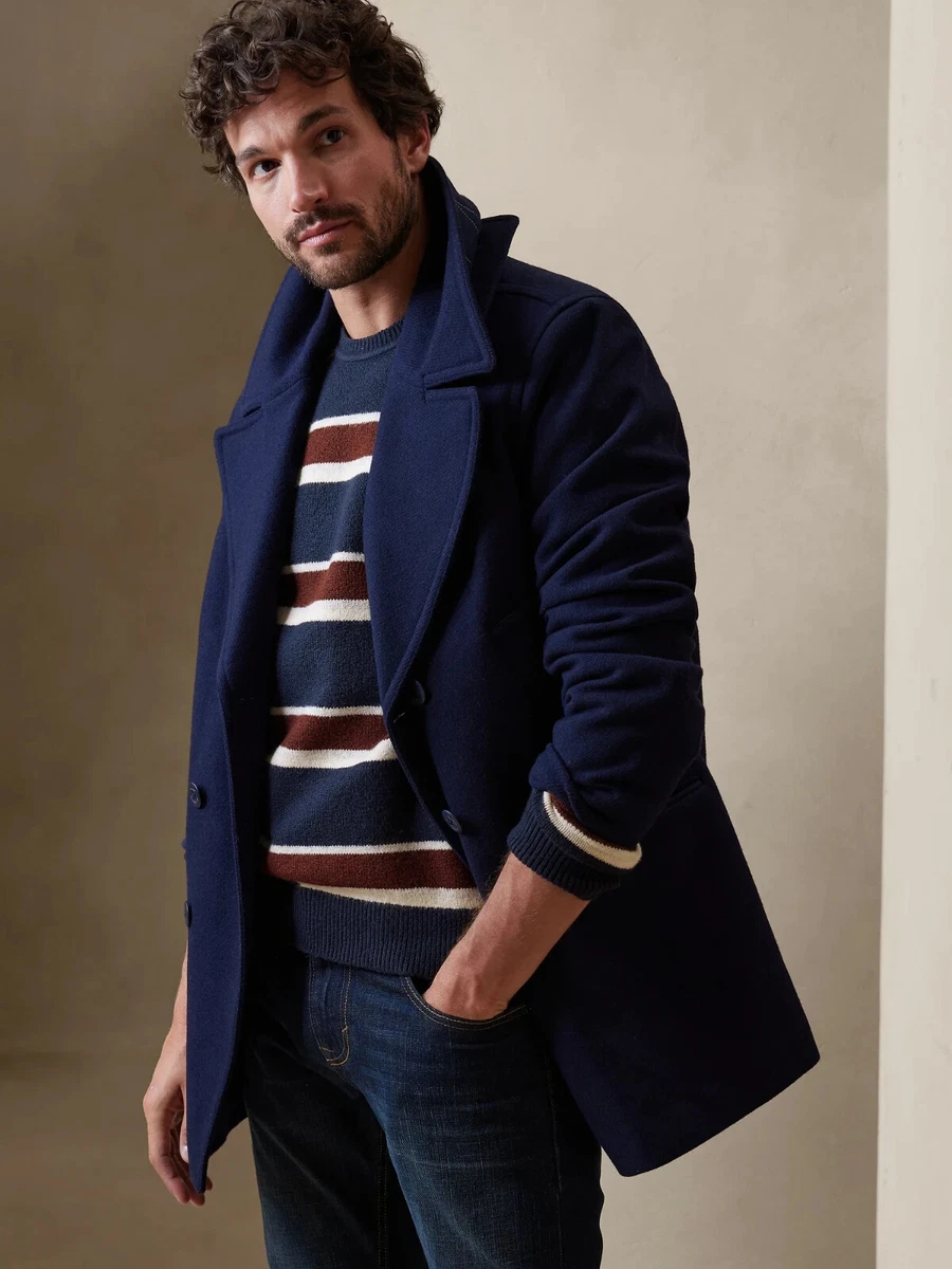 Wool Peacoat With Removable Lining - Ready to Wear