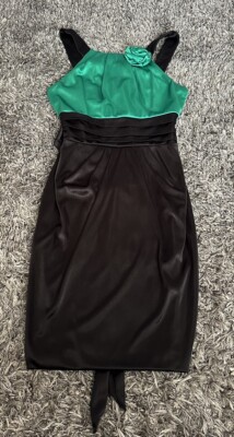Y2K Teeze Me Cocktail Dress Women's Small Green Black Satin Short Sleeveless 888 | eBay Y2K Teeze Me Cocktail Dress Women's Small Green Black Satin Short Sleeveless 888 | eBay