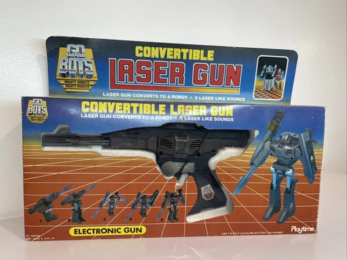 Vintage 1985 Go-Bots Convertible Laser Gun Robot Playtime w box working