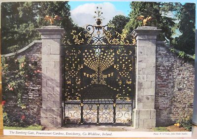 Irish Postcard POWERSCOURT Bamberg Gate Wicklow Ireland P O'Toole J Hinde 2/1474