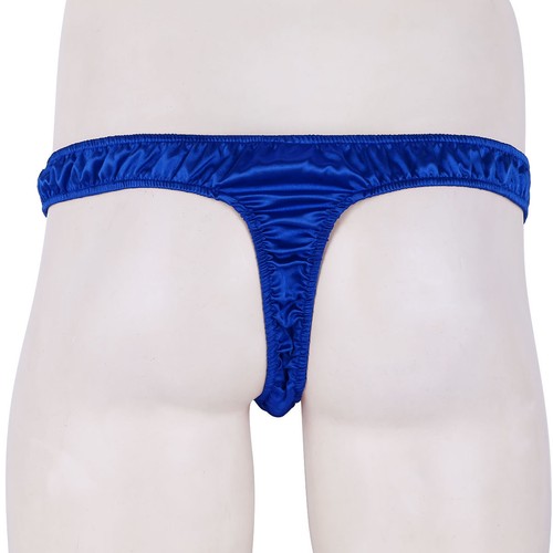 Men's Briefs Low-Rise Sissy Bikini Briefs Satin G-sting Thong Underwear Panties - Picture 37 of 60