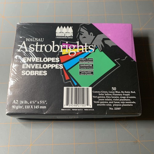 Wausau Papers- Astrobrights Envelopes 50 Size A2 Multi Color - Picture 2 of 3