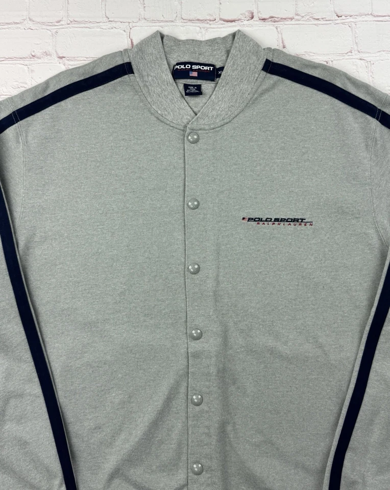 Chaqueta Polo Deportiva Ralph Lauren De Colección Años 90 Para Hombre Botón a Presión Completo - Talla XL Foto 2 de 4