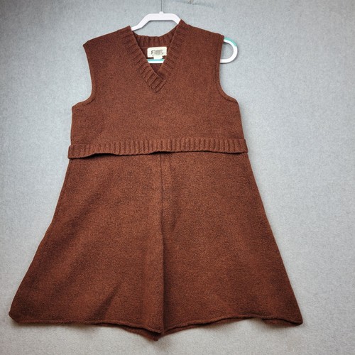 FLAX Jeanne Engelhart Dress Womens Size Medium Large Brown Sweater Lagenlook - Picture 4 of 10