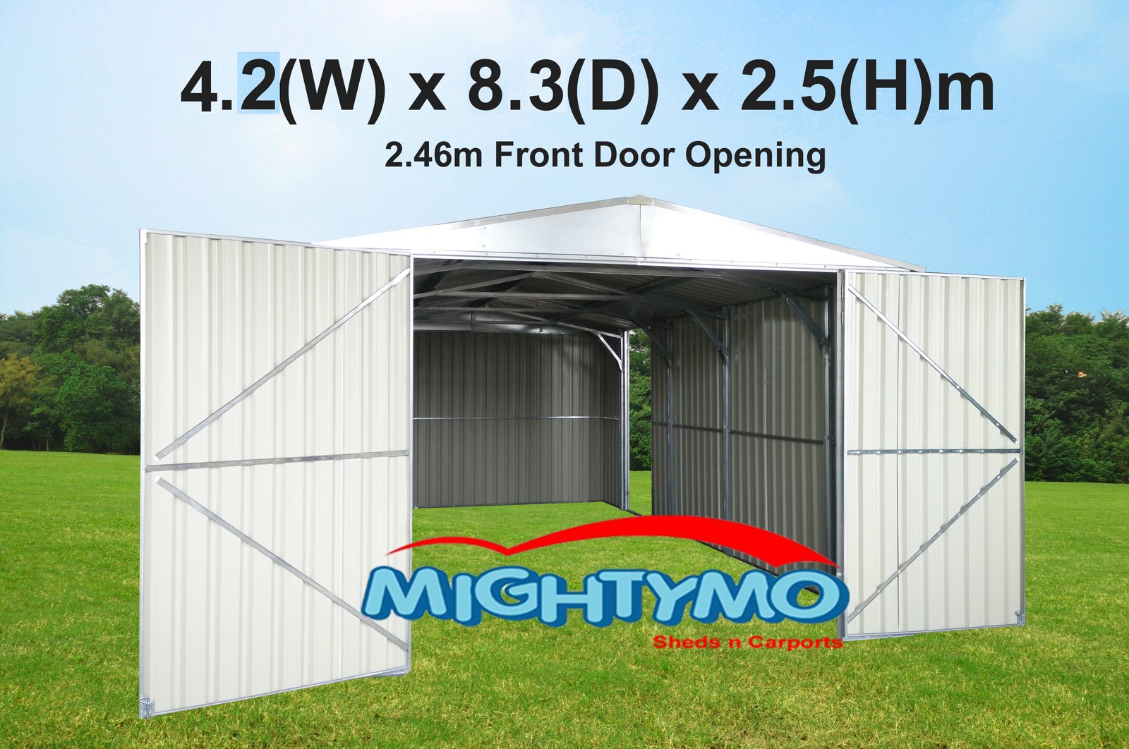 Garden Shed 4 2x8 5x2 5m Large Steel Workshop Storage Garage