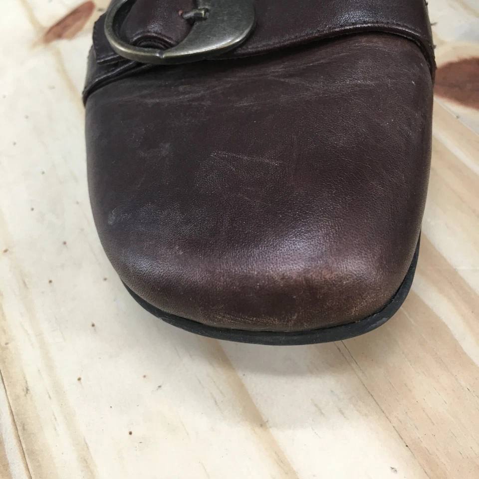 Croft & Barrows туфли женщин 9 Camie балетки коричневый кожаный скольжения на пряжке - Изображение 4 из 4