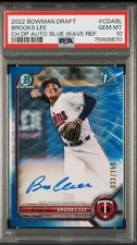 2022 Bowman Draft Chrome Brooks Lee Blue Wave Refractor Auto /150 PSA 10