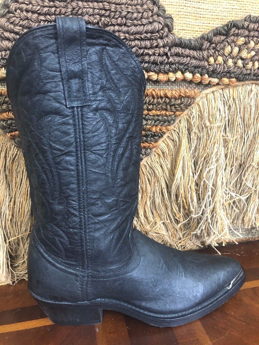 Classic Black Leather Cowboy Boots - Men\'s Tall Western Boots Stetson Men main image 3