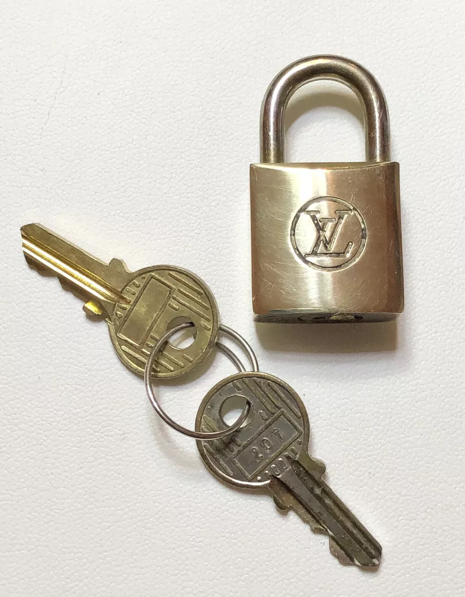 Louis Vuitton LV Padlock Key Holder Gold Silver Metal