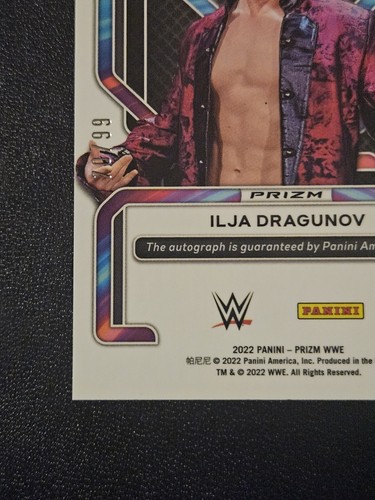 ILJA DRAGUNOV 2022 WWE Panini Prizm Red Autograph Auto /99 NXT Wrestling Card - Picture 10 of 11