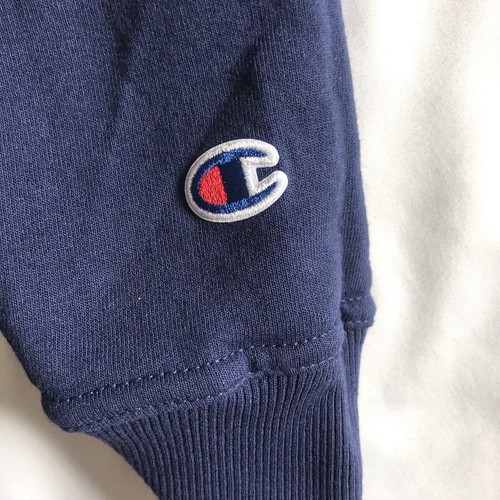 Champion Sweatshirt Women Small Hoodie “C" Logo Blue White GF536C Athleisure EUC - Picture 5 of 10