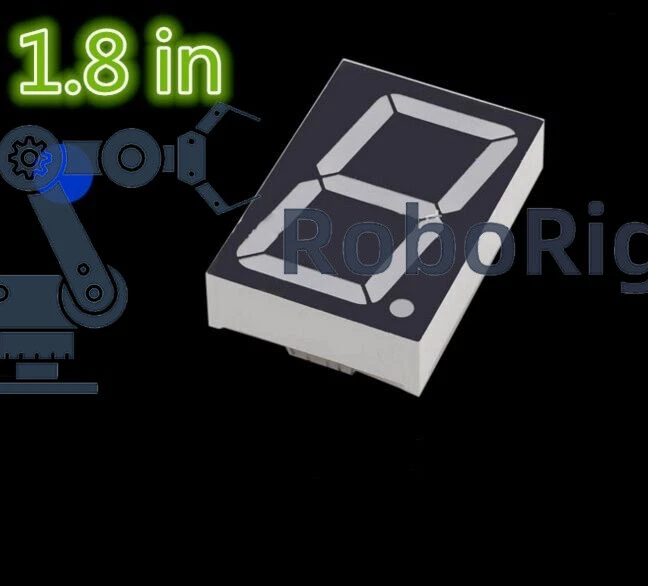 5 PCS 1.8 inch 1 digit Blue Led display 7 segment Common cathode NEW - Image 4 of 4