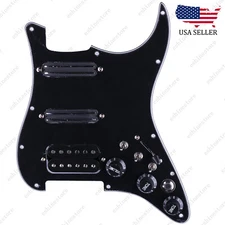 Guitar Hss Loaded Prewired Pickguard with Multi Switches For Strat St Black