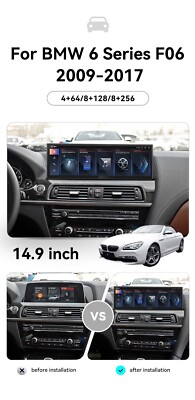 14.9'' For BMW 6 Series F06 2009-2017 Carplay AndroidAuto LINUXStereo