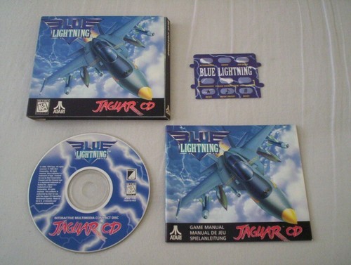 Blue Lighting Atari Jaguar CD UK Pal Tested Used Good Condition