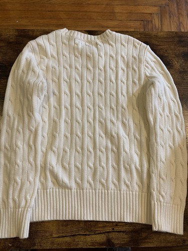 Polo Ralph Lauren Boys Small Cotton Cable Knit Pullover Sweater Ivory - Picture 5 of 5