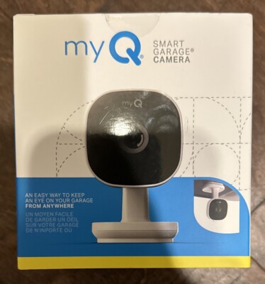(NEW) Chamberlain myQ Smart Garage HD 1080p Indoor Wi-Fi Security Camera - White