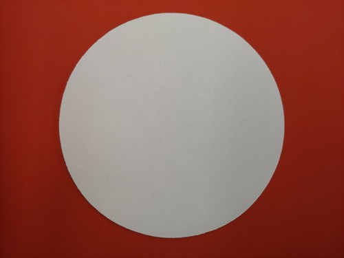 100 - 1/8" x 3,5" tapis de souris blanc rond blanc montagnes russes - Photo 1/1