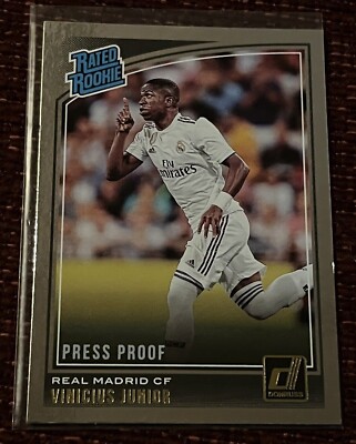 2018-19 Panini Donruss Silver Press Proof #177 Vinicius Jr Rookie