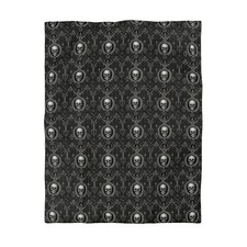 Skull Microfiber Duvet Cover - Gothic Bedroom Decor, Bedding Set, Skeleton