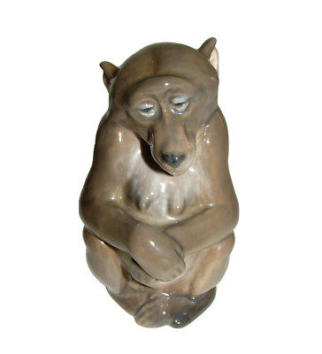 Royal Copenhagen Porcelain Monkey Figurine 1444 Niels Nielsen design Denmark