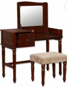 Brand New Wyndham Makeup Vanity With Pop Up Mirror And Stool Still In Box Ebay