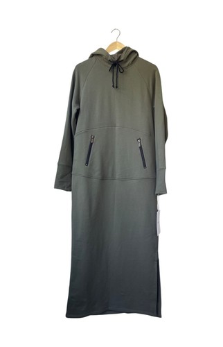 Marcella New York Sweatshirt Maxi Dress Sz LP Hooded Minimalist Boxy Lagenlook - Picture 6 of 15