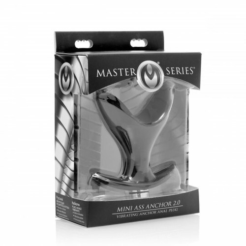 Mini Ass Anchor 2.0 Vibrating Silicone Anal Plug Butt Ass Black Master Series Sm - Picture 5 of 11