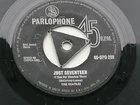THE BEATLES 1963  SOUTH RHODESIAN  45  JUST SEVENTEEN    ROLL OVER BEETHOVEN