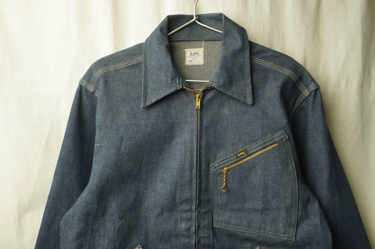 Denim work top jacket mens