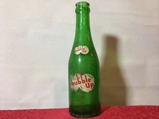 vintage ACL pop SODA bottle - green BUBBLE UP of COLUMBUS, OHIO - 7 oz ACL