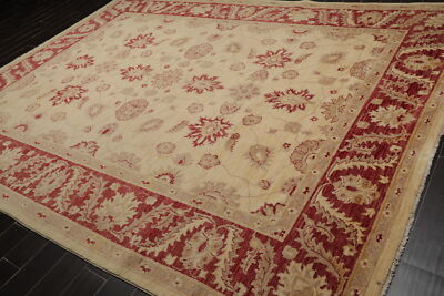 8'10'' x 11'10'' Hand Knotted Peshawar Stone wash Vegetable dyes Area Rug Camel
