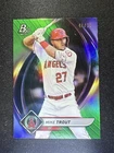 2022 Bowman Platinum #90 Mike Trout Green Foil /99 Angels Card
