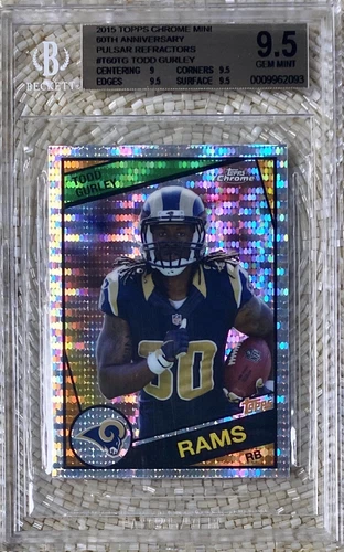 2015 TOPPS CHROME 50TH PULSAR REFRACTOR /25 TODD GURLEY RC BGS 9.5 POP 2