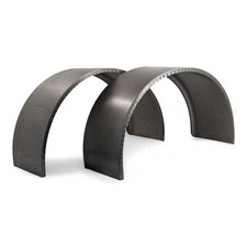 (Qty 2)- Steel Round Single Axle Trailer Fenders 13" x 36" x 20" Tire Skirt