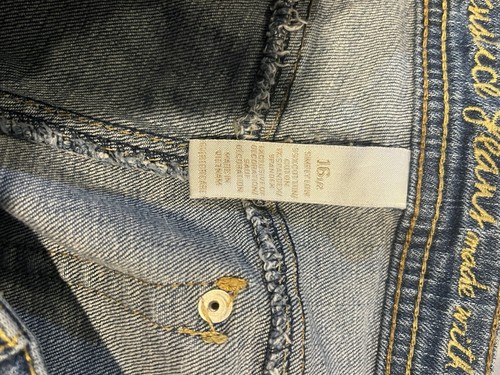 Girl's Justice Size 16.5 Low Rise Right Wash Faded Shorts - Picture 10 of 10