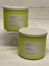 Bath & Body Works Citron & Tonic 3-Wick Candles x2